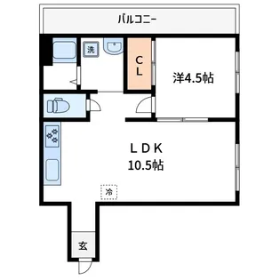 コーポ高津【3階】の間取り