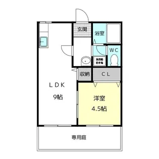 フォーブル木田B棟【1階】の間取り