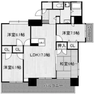 フェルト127【15階】の間取り