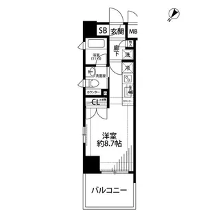プレール・ドゥーク横浜SOUTH Maison Loire【8階】の間取り