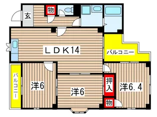 サントップタウンズ6【1階】の間取り