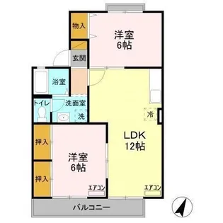 ファーストシティ君塚F【1階】の間取り