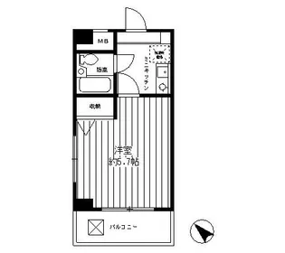 シャルム白楽【5階】の間取り