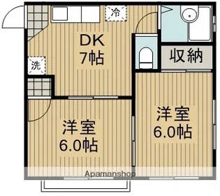 フォーブル高松【2階】の間取り