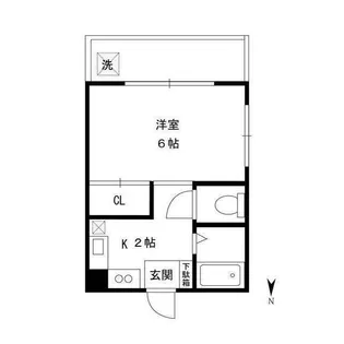 清水ハイツ【3階】の間取り