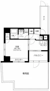 パレステュディオ飯田橋【1階】の間取り