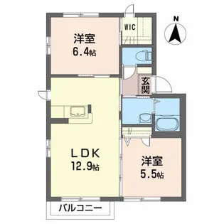 シャーメゾン西玉【1階】の間取り