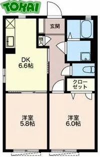 グランデール泉C【1階】の間取り