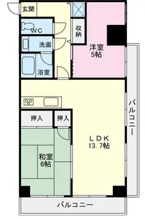 ライオンズマンション港南中央【3階】の間取り
