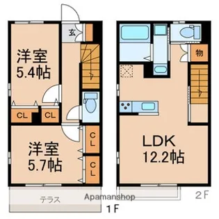 プレステージ五番館【1階】の間取り
