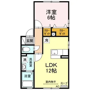 パルファン新田【2階】の間取り
