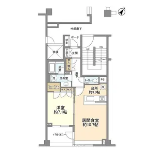 東急ドエル・アルス横浜野毛坂【5階】の間取り