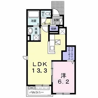 ケインズコートII【1階】の間取り