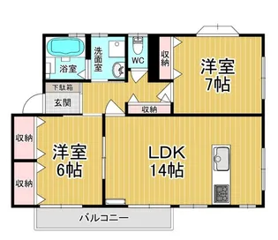 シャン リヴェール【2階】の間取り