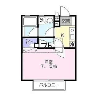 城南ハイツ【2階】の間取り