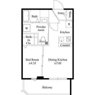 CRESCENT COURT【3階】の間取り