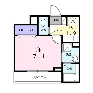 ワイズフラット【1階】の間取り