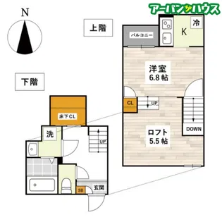 ADC東岡山Fino【2階】の間取り