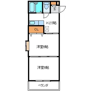 2Kの間取り画像