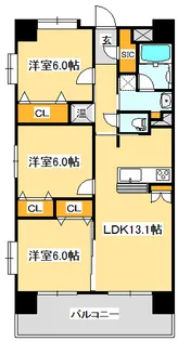 エスパスII【9階】の間取り