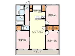 Deer Mum【4階】の間取り