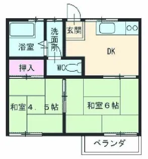 サニーレジデンス【2階】の間取り