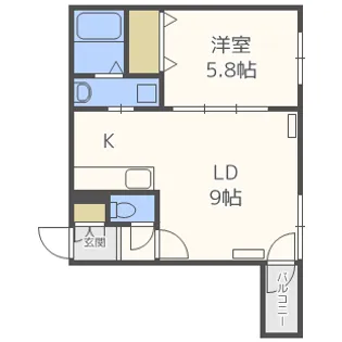 ヴィエルジュ北8条【3階】の間取り