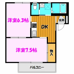福島県郡山市並木2【マンション】の間取り