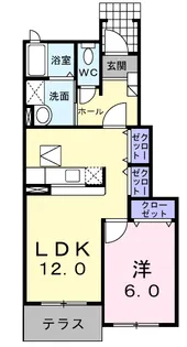 メゾン コリーヌ【1階】の間取り