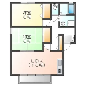 Y’s Apartment(ワイズ アパートメント)C棟【2階】の間取り