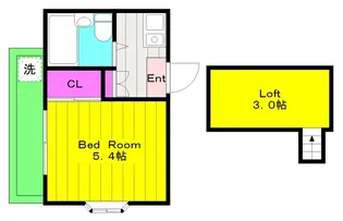 レオパレスT&Y稲田堤【2階】の間取り