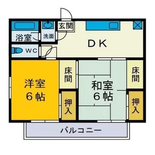 寿ハイツ(鳶尾5丁目)【2階】の間取り