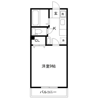 エクレール千代田町B棟【1階】の間取り