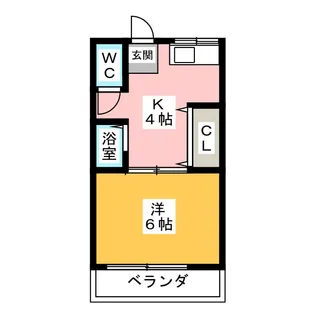 岩渕 松鶴荘【3階】の間取り