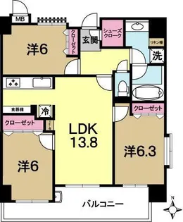 マ・トール水戸本町【4階】の間取り