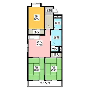 ベルシェ幸【3階】の間取り