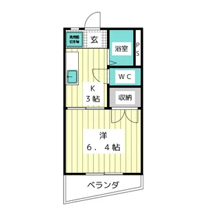 コーポ・エイト【1階】の間取り