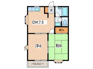 奥津コーポ【2階】の間取り