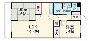 ファミーユ安座【1階】の間取り