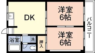 コスモハイツユー【2階】の間取り