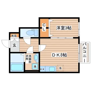 Mステージ木町【1階】の間取り