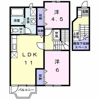 アンソレイエ【2階】の間取り