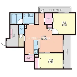 ウィズ ワンレジデンス大今里【3階】の間取り
