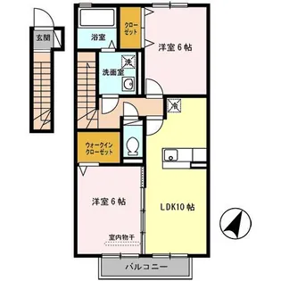 キャンフル ローレル【2階】の間取り