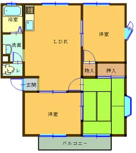 WELLサンシティ【2階】の間取り