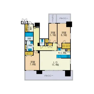 オリオンヒルズ【14階】の間取り