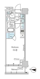 パークアクシス木場キャナル ウエスト【9階】の間取り