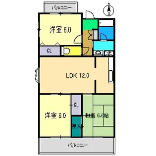 ロッジメントYOSHIMURA【5階】の間取り