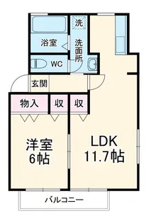 ウィルモア住吉【1階】の間取り