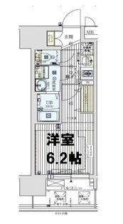 ワールドアイ梅田WEST【9階】の間取り